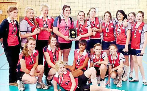 Members of the Tin Can Bay girls’ volleyball team celebrate winning gold at the Queensland Senior Schools Volleyball Cup in Toowoomba last month. Members of the Tin Can Bay girls’ volleyball team celebrate winning gold at the Queensland Senior Schools Volleyball Cup in Toowoomba last month.